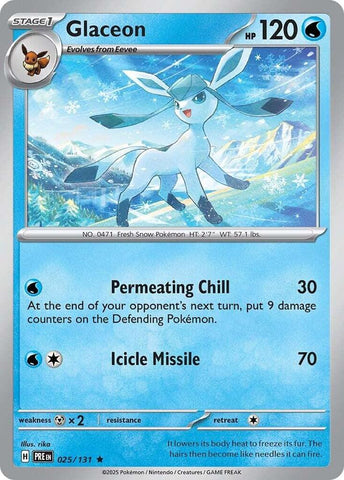 Glaceon (025/131) [Scarlet & Violet: Prismatic Evolutions] - The Mythic Store | 24h Order Processing