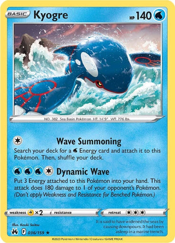 Kyogre (036/159) [Sword & Shield: Crown Zenith] - The Mythic Store | 24h Order Processing