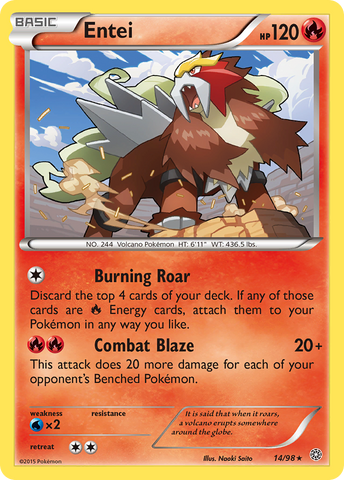 Entei (14/98) [XY: Ancient Origins] - The Mythic Store | 24h Order Processing
