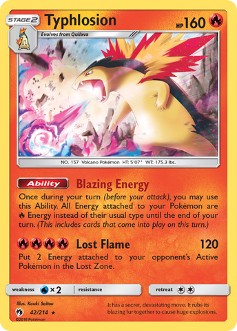 Typhlosion (42/214) [Sun & Moon: Lost Thunder] - The Mythic Store | 24h Order Processing