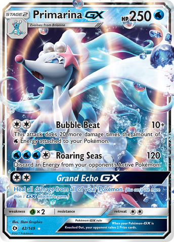 Primarina GX (42/149) [Sun & Moon: Base Set] - The Mythic Store | 24h Order Processing