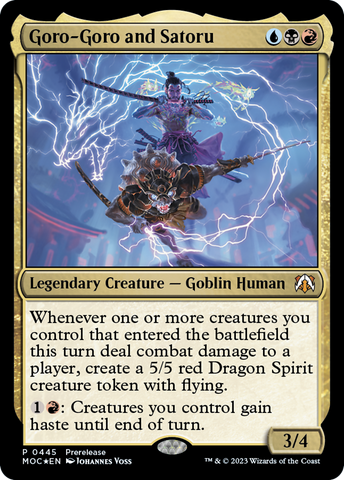 Goro-Goro and Satoru [March of the Machine Commander Prerelease Promos] - The Mythic Store | 24h Order Processing