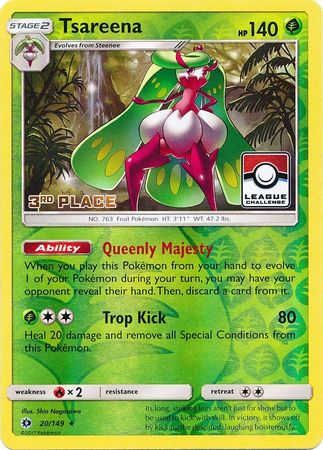Tsareena (20/149) (League 3rd Place) [Sun & Moon: Base Set] - The Mythic Store | 24h Order Processing