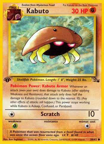 Kabuto (50/62) [Fossil 1st Edition] - The Mythic Store | 24h Order Processing