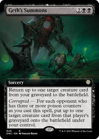 Geth's Summons (Extended Art) [Phyrexia: All Will Be One Commander] - The Mythic Store | 24h Order Processing