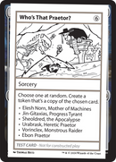 Who's That Praetor? [Mystery Booster 2 Playtest Cards] - The Mythic Store | 24h Order Processing