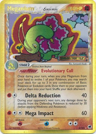 Meganium (4/101) (Delta Species) (Stamped) [EX: Dragon Frontiers] - The Mythic Store | 24h Order Processing