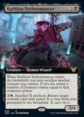 Ruthless Technomancer (Extended Art) [Kamigawa: Neon Dynasty Commander] - The Mythic Store | 24h Order Processing