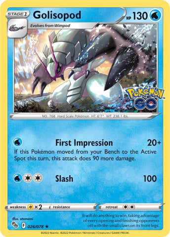 Golisopod (026/078) [Pokémon GO] - The Mythic Store | 24h Order Processing