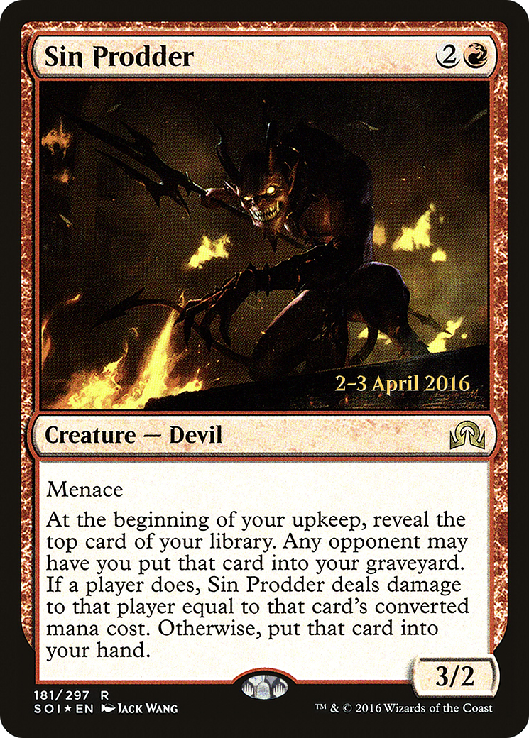 Sin Prodder [Shadows over Innistrad Prerelease Promos] - The Mythic Store | 24h Order Processing