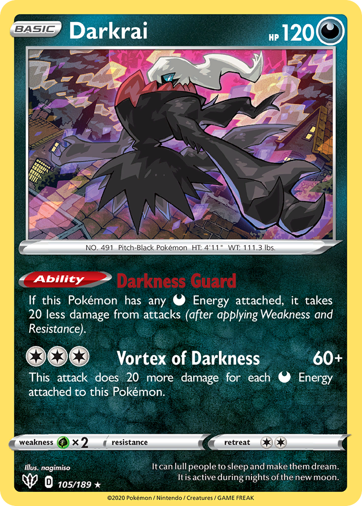 Darkrai (105/189) [Sword & Shield: Darkness Ablaze] - The Mythic Store | 24h Order Processing