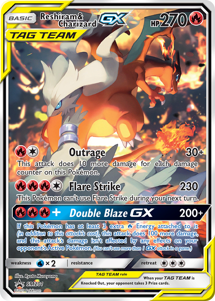 Reshiram & Charizard GX (SM201) [Sun & Moon: Black Star Promos] - The Mythic Store | 24h Order Processing