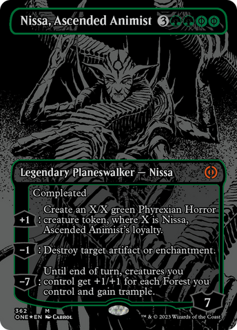 Nissa, Ascended Animist (Oil Slick Raised Foil) [Phyrexia: All Will Be One] - The Mythic Store | 24h Order Processing