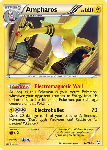 Ampharos (40/124) (Cosmos Holo) (Blister Exclusive) [Black & White: Dragons Exalted] - The Mythic Store | 24h Order Processing