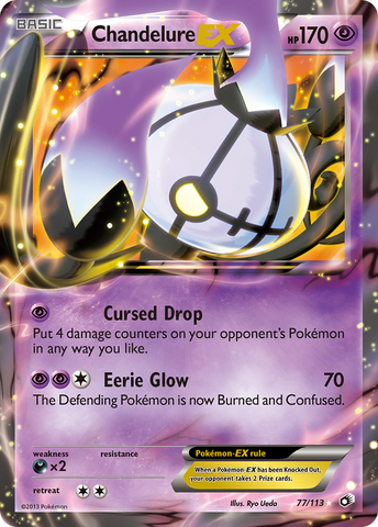 Chandelure EX (77/113) [Black & White: Legendary Treasures] - The Mythic Store | 24h Order Processing