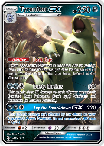 Tyranitar GX (121/214) [Sun & Moon: Lost Thunder] - The Mythic Store | 24h Order Processing