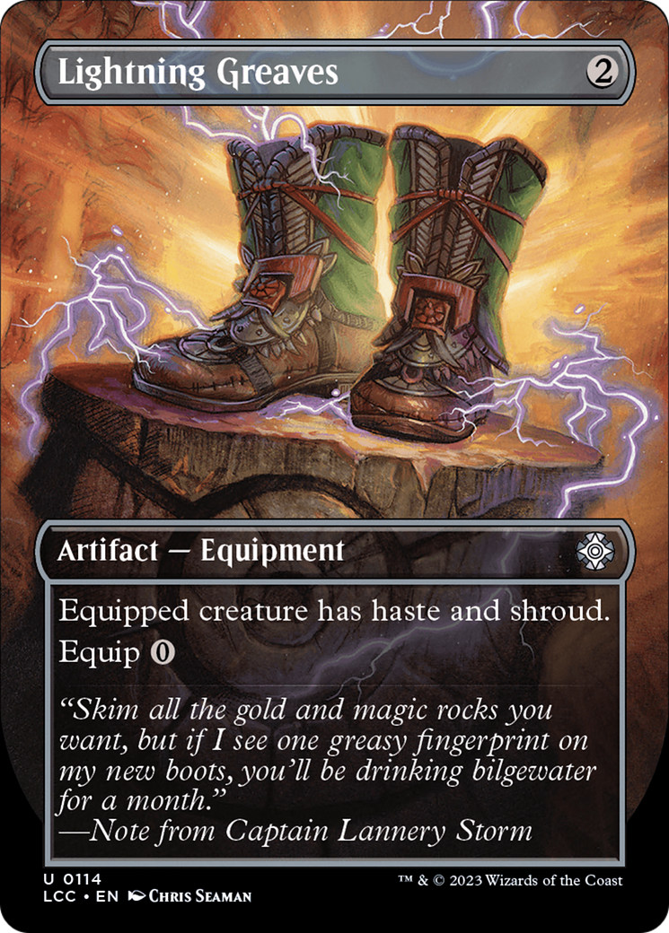 Lightning Greaves (Borderless) [The Lost Caverns of Ixalan Commander] - The Mythic Store | 24h Order Processing