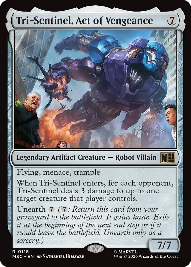 Tri-Sentinel, Act of Vengeance (Surge Foil) [Marvel Super Heroes Commander] - The Mythic Store | 24h Order Processing