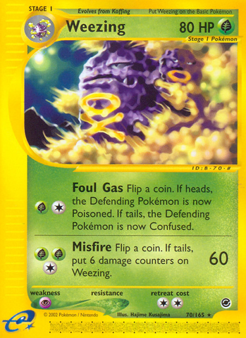 Weezing (70/165) [Expedition: Base Set] - The Mythic Store | 24h Order Processing