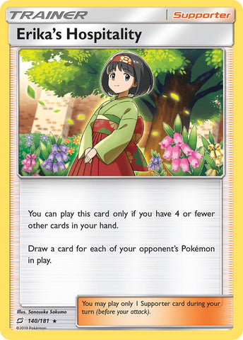 Erika's Hospitality (140/181) (Theme Deck Exclusive) [Sun & Moon: Team Up] - The Mythic Store | 24h Order Processing