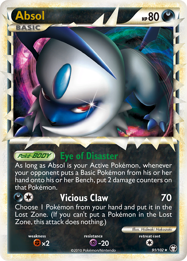 Absol (91/102) [HeartGold & SoulSilver: Triumphant] - The Mythic Store | 24h Order Processing