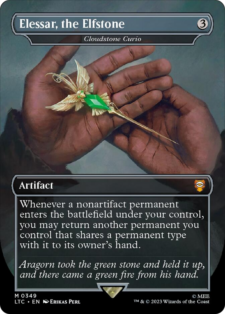 Elessar, the Elfstone - Cloudstone Curio (Surge Foil) [The Lord of the Rings: Tales of Middle-Earth Commander] - The Mythic Store | 24h Order Processing