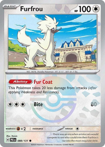 Furfrou (088/131) (Poke Ball Pattern) [Scarlet & Violet: Prismatic Evolutions] - The Mythic Store | 24h Order Processing