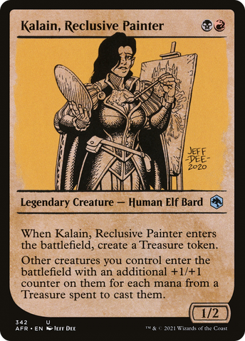 Kalain, Reclusive Painter (Showcase) [Dungeons & Dragons: Adventures in the Forgotten Realms] - The Mythic Store | 24h Order Processing