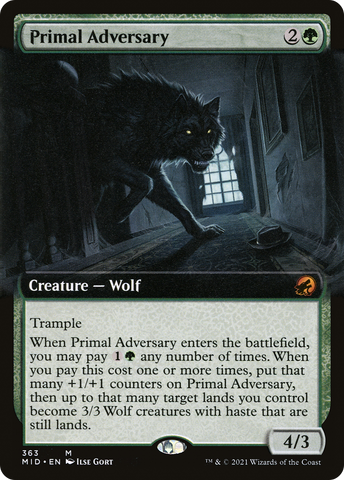 Primal Adversary (Extended Art) [Innistrad: Midnight Hunt] - The Mythic Store | 24h Order Processing