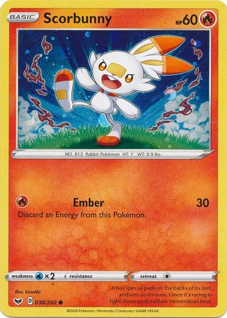 Scorbunny (030/202) (Cosmos Holo) [Sword & Shield: Base Set] - The Mythic Store | 24h Order Processing