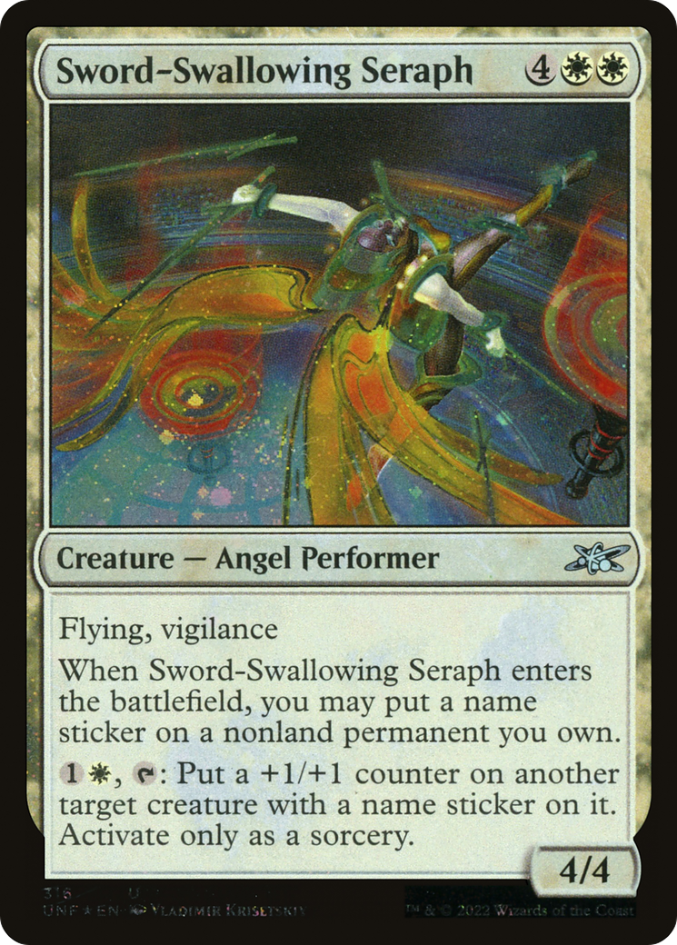 Sword-Swallowing Seraph (Galaxy Foil) [Unfinity] - The Mythic Store | 24h Order Processing