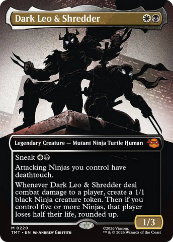 Dark Leo & Shredder (Borderless) [Teenage Mutant Ninja Turtles] - The Mythic Store | 24h Order Processing