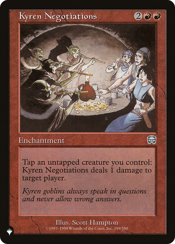 Kyren Negotiations [The List] - The Mythic Store | 24h Order Processing