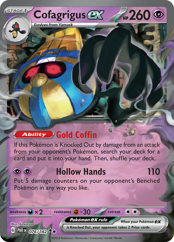 Cofagrigus ex (076/182) [Scarlet & Violet: Paradox Rift] - The Mythic Store | 24h Order Processing