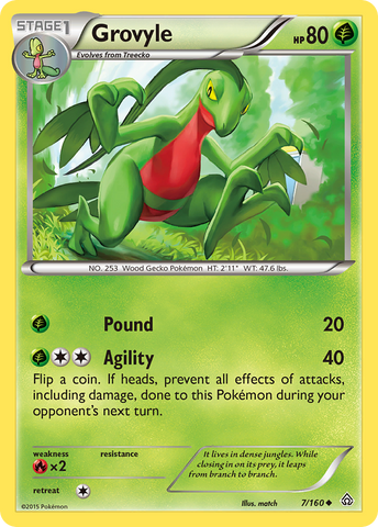 Grovyle (7/160) [XY: Primal Clash] - The Mythic Store | 24h Order Processing