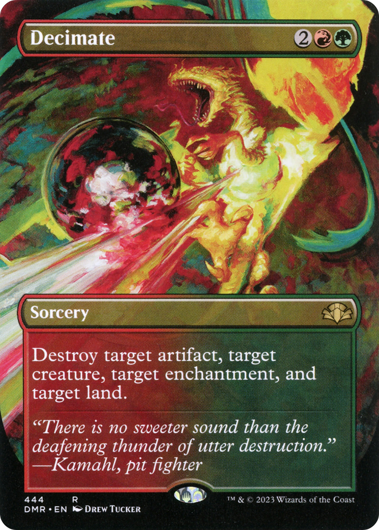 Decimate (Borderless Alternate Art) [Dominaria Remastered] - The Mythic Store | 24h Order Processing