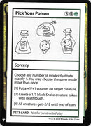 Pick Your Poison [Mystery Booster Playtest Cards] - The Mythic Store | 24h Order Processing