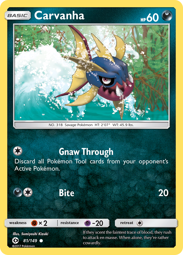 Carvanha (81/149) [Sun & Moon: Base Set] - The Mythic Store | 24h Order Processing