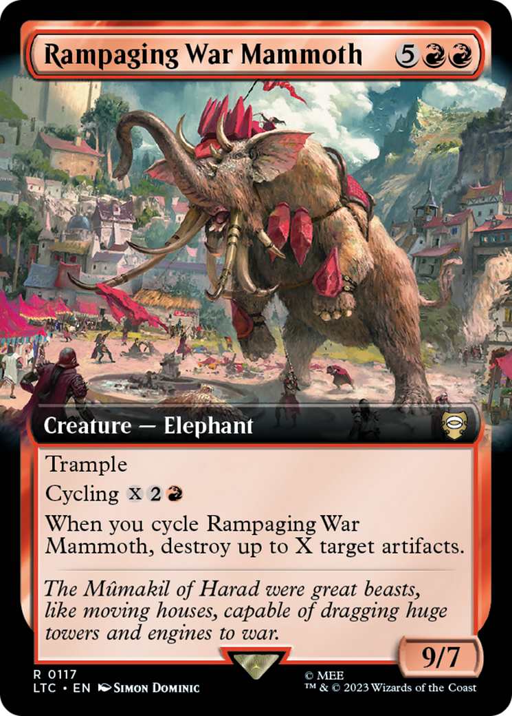 Rampaging War Mammoth (Extended Art) [The Lord of the Rings: Tales of Middle-Earth Commander] - The Mythic Store | 24h Order Processing