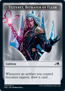 Samurai // Tezzeret, Betrayer of Flesh Emblem Double-Sided Token [Kamigawa: Neon Dynasty Tokens] - The Mythic Store | 24h Order Processing