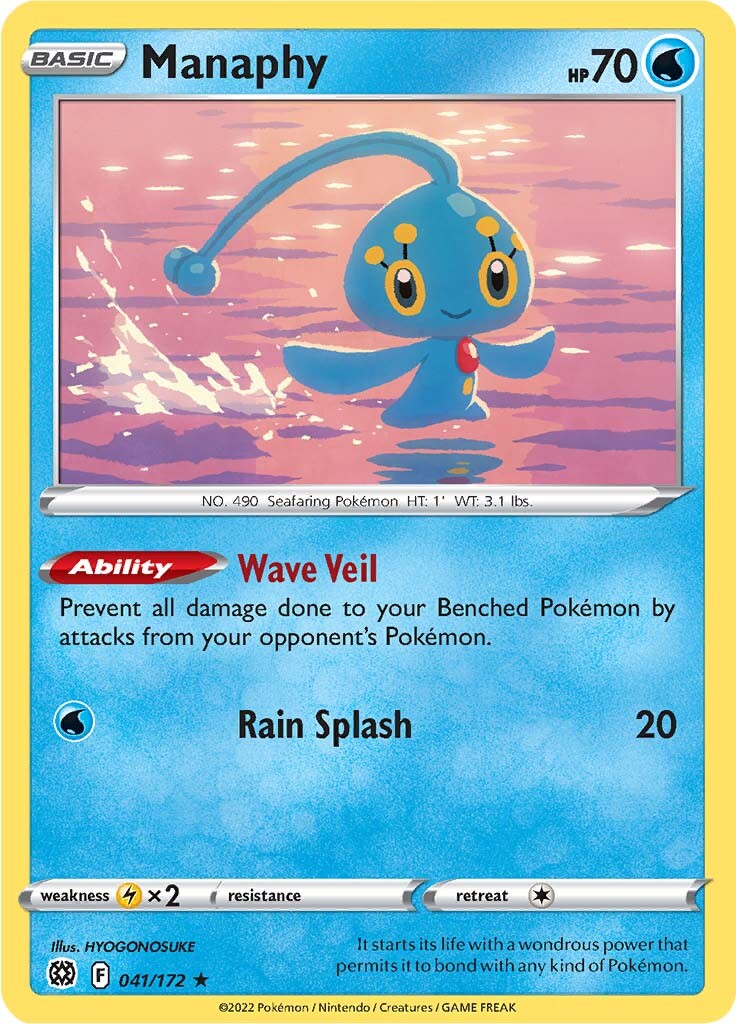 Manaphy (041/172) [Sword & Shield: Brilliant Stars] - The Mythic Store | 24h Order Processing