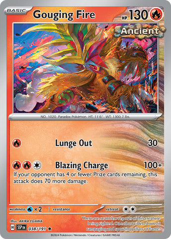 Gouging Fire (038/191) (Theme Deck Exclusive) [Scarlet & Violet: Surging Sparks] - The Mythic Store | 24h Order Processing