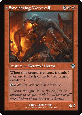 Smoldering Werewolf // Erupting Dreadwolf (Retro Frame) [Innistrad Remastered] - The Mythic Store | 24h Order Processing