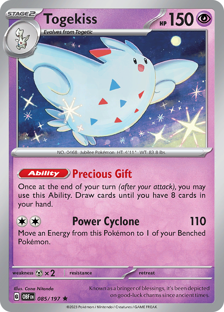 Togekiss (085/197) [Scarlet & Violet: Obsidian Flames] - The Mythic Store | 24h Order Processing