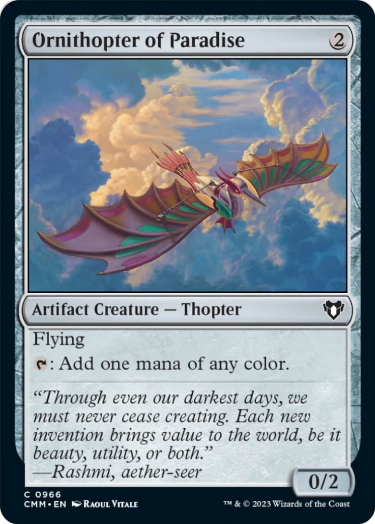 Ornithopter of Paradise [Commander Masters] - The Mythic Store | 24h Order Processing