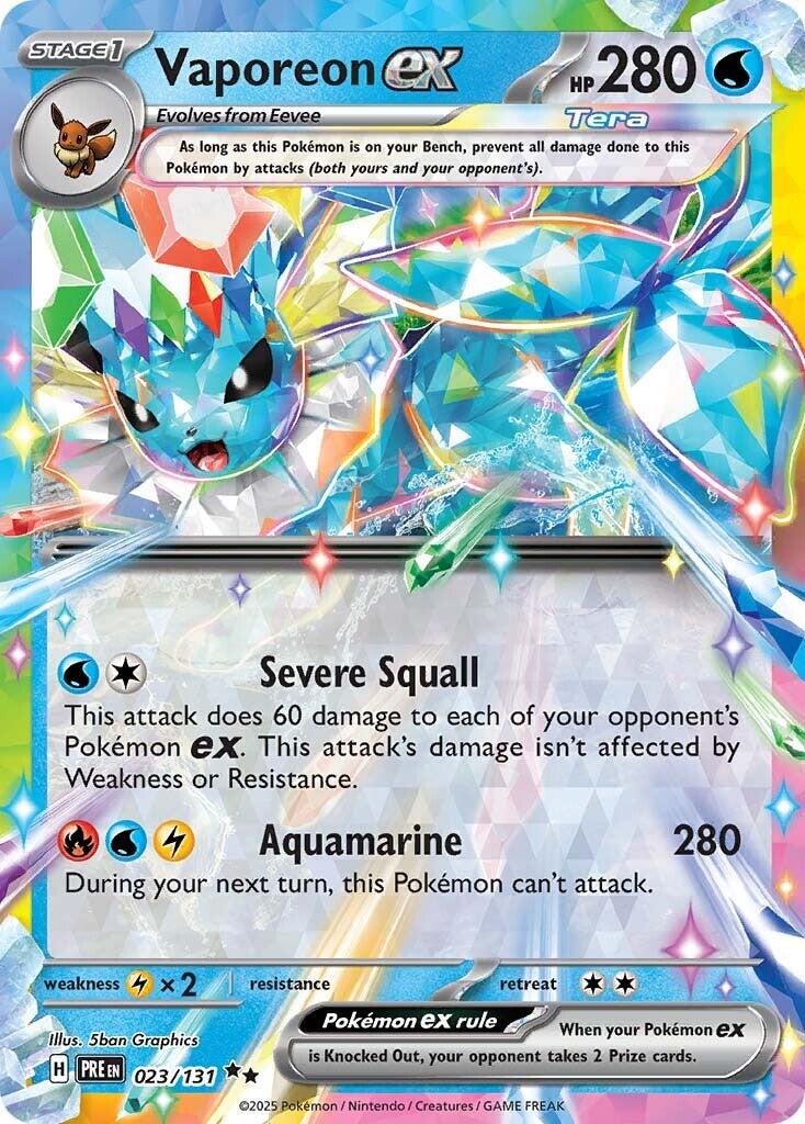 Vaporeon ex (023/131) [Scarlet & Violet: Prismatic Evolutions] - The Mythic Store | 24h Order Processing