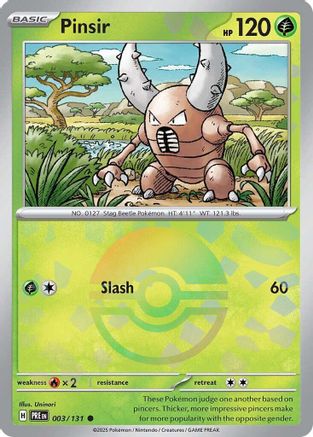 Pinsir (003/131) (Poke Ball Pattern) [Scarlet & Violet: Prismatic Evolutions] - The Mythic Store | 24h Order Processing