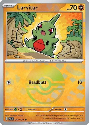 Larvitar (047/131) (Poke Ball Pattern) [Scarlet & Violet: Prismatic Evolutions] - The Mythic Store | 24h Order Processing
