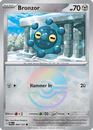 Bronzor (066/131) (Poke Ball Pattern) [Scarlet & Violet: Prismatic Evolutions] - The Mythic Store | 24h Order Processing