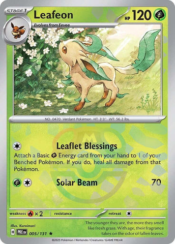 Leafeon (005/131) (Master Ball Pattern) [Scarlet & Violet: Prismatic Evolutions] - The Mythic Store | 24h Order Processing